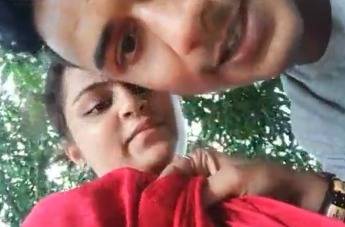 Desi licking nipple of cute college GF