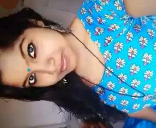 Horny Desi GF fondling her boobs solo selfie