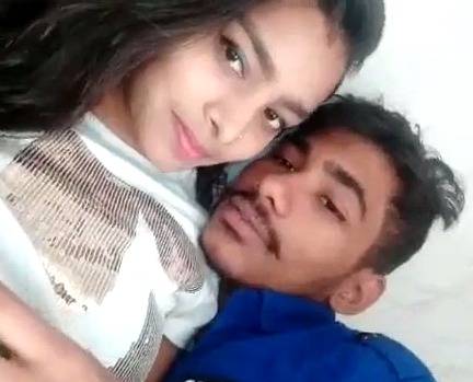 Romantic kiss of desi lovers