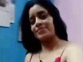 Watch Booby bhabhi stripping off red night gown on Desi49