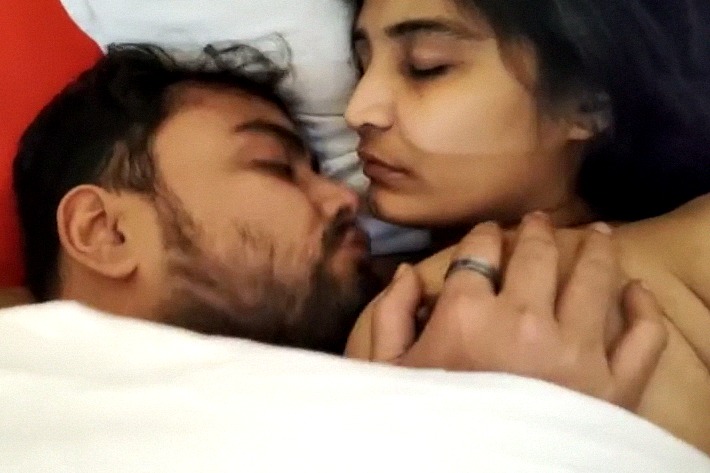Watch Licking and tickling boobs of beautiful GF on Desi49