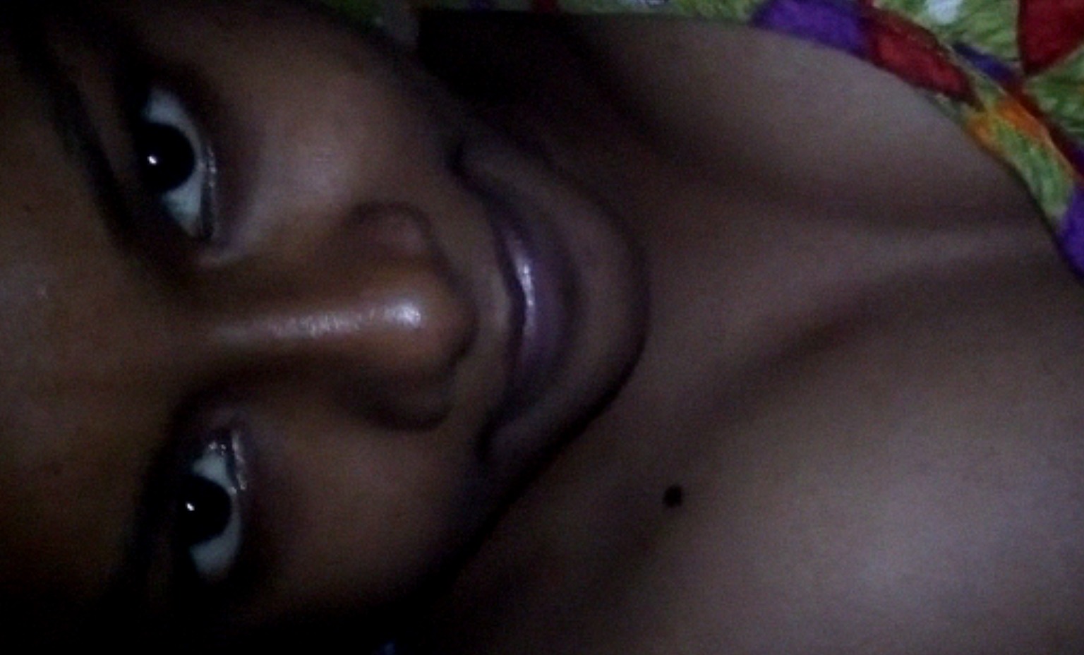 Shy Malayali housewife showing dark nipple