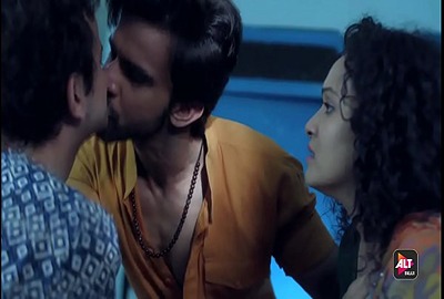 A bisexual couple fucks a guy in an Adult Indian webseries