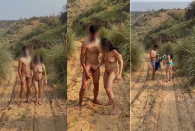 Watch Indian outdoor sex video of naked wife making her guide cum on Desi49