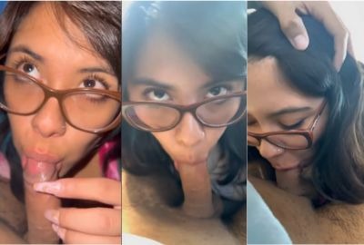 Outdoors sex MMS of a girl sucking a friend’s dick in a car