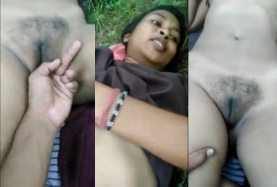 BF fucks his desi GF’s pussy outdoors in an Indian sex video