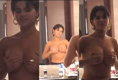Watch Famous Hollywood actress nude MMS staring at her big boobs on Desi49