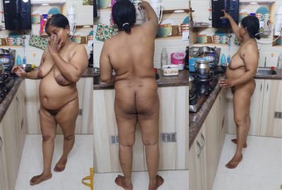 Desi nude aunt stays naked in the kitchen - Kamababa