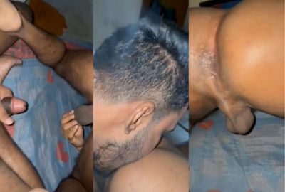 Delhi guy licks his BF's asshole in desi gay porn