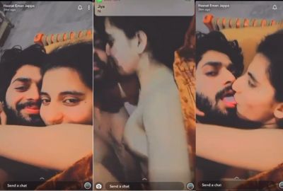 Muslim guy and his GF make a nude video call during sex