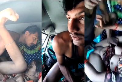 HD Tamil sex video of a couple fucking in a car
