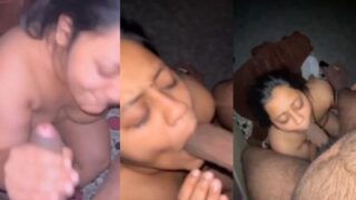 Chennai milf gives a Tamil blowjob to her lover