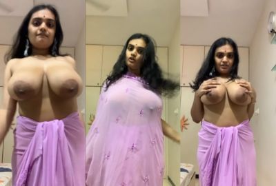 Nude Indian big boob milf dances on camera