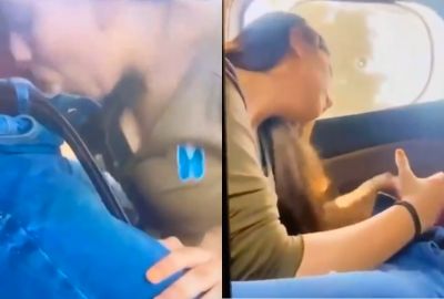 Outdoor xxx MMS of a girl sucking a dick in a car