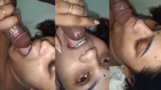Sexy milf’s deep desi blowjob to her friend’s husband