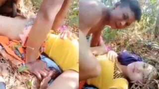 The Assamese girl enjoys outdoor sex on her farm