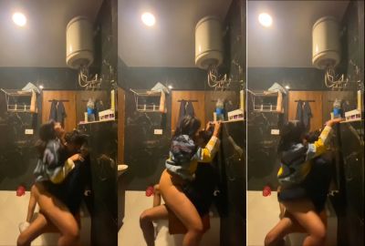 Horny girl’s xxx mms of riding a dick in the bathroom