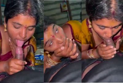Married lady gives a Telugu blowjob to her ex-lover
