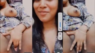 Nude girl masturbates on video call in Bangladeshi sex video