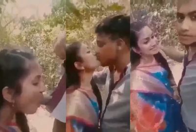 Puneri girl gives an outdoor blowjob to her stepbrother