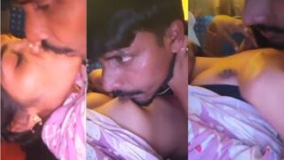 BF sucks GF’s tight boobs and enjoys Tamil sex