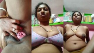 Desi aunty nude MMS of a lady showing boobs and pink pussy